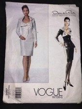 Vogue 2097 Oscar de la Renta Sewing Pattern, Sizes 8 ,10, 12, Factory Folded, Un