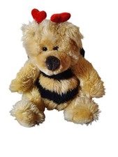 Russ Berrie Breezy Bear Plush Stuffed Animal Bumble Bee Wings Red Heart Ears