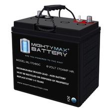 Mighty Max 8V 170Ah Dual Terminal Battery Replaces Off-Road Electric Golf Carts