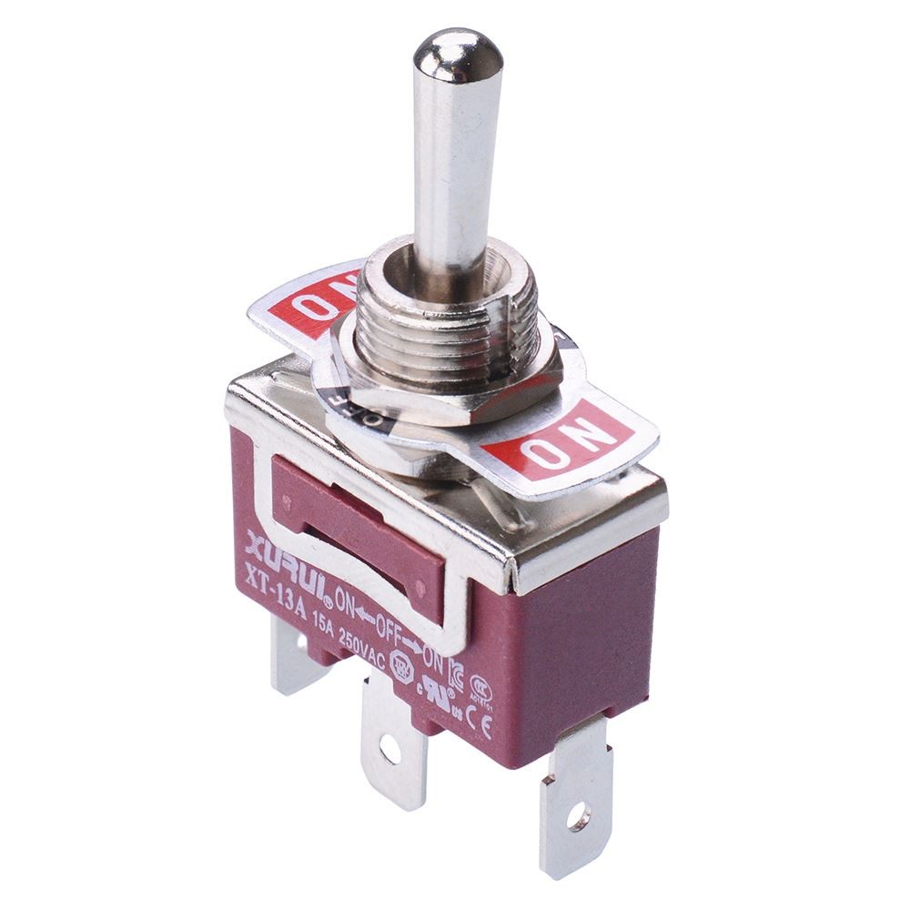 (On)-Off-(On) Momentary SPDT Toggle Switch 250V AC 15A