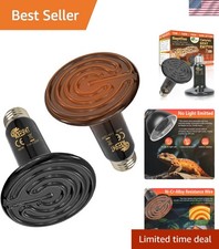 Energy Efficient 60W Reptile Basking Heat Lamp Bullets, Pack of 2