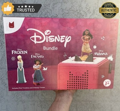   New | Tonies Disney Toniebox Audio Player Bundle w/ Elsa, Moana & Mirabel