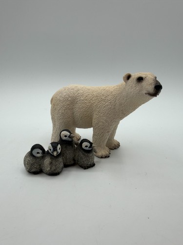 Schleich Lot Arctic Wildlife Polar Bear & Penguin Chicks Baby Birds