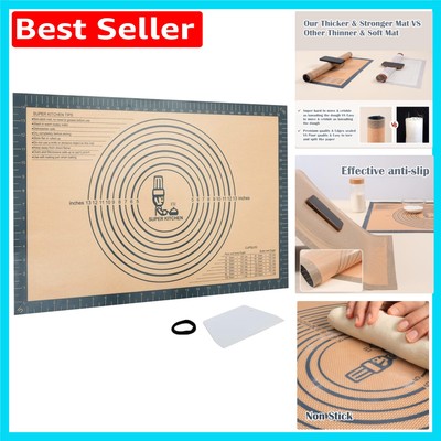 Dickes lebensmittelechtes Silikon Backblech mit Schaber - 60×40 cm Qualität