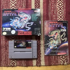Super R-Type (Super Nintendo, 1991) SNES Game Box Manual Tested & Working