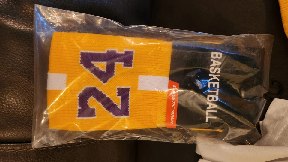 Child’s Basketball Lakers # 24 Bryant Set, Shirt, Shorts And Socks. New, Sz 10 - Image 3 of 4