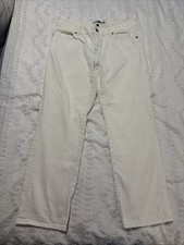 Cabi 6 white straight leg jeans