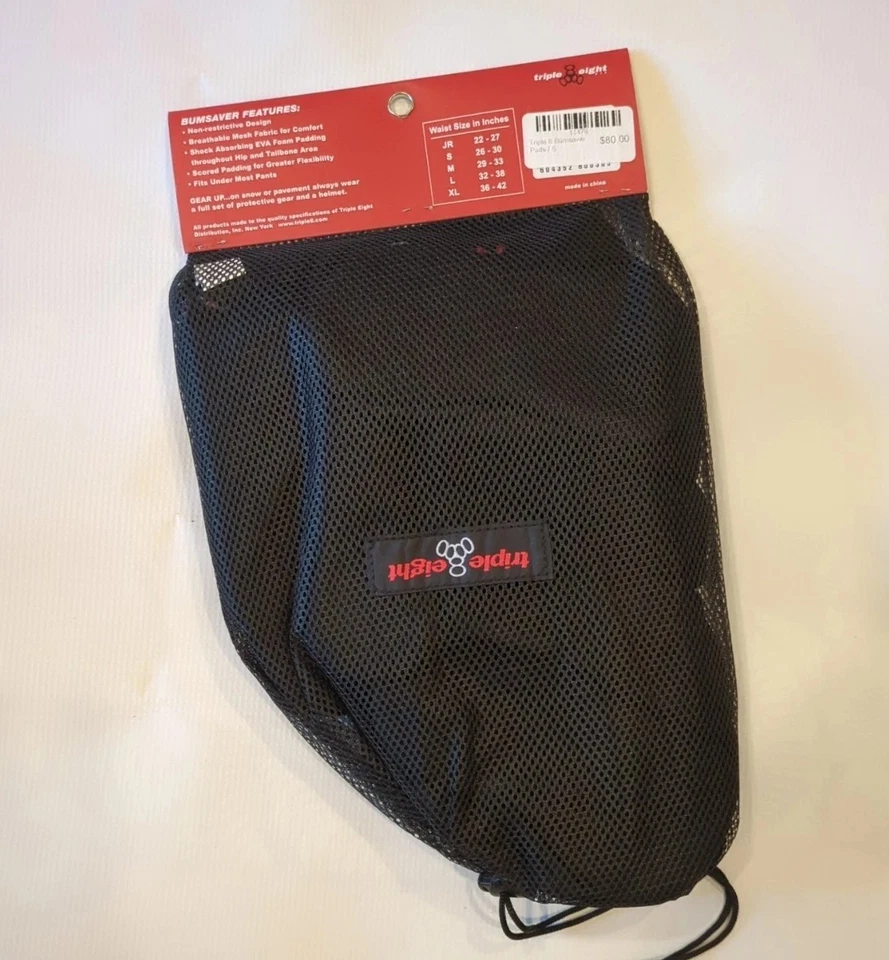 NUEVO Triple Eight Bumsavers Pequeño Encubierto Acolchado Pantalones Cortos Protectores NEGROS  Foto 2 de 2
