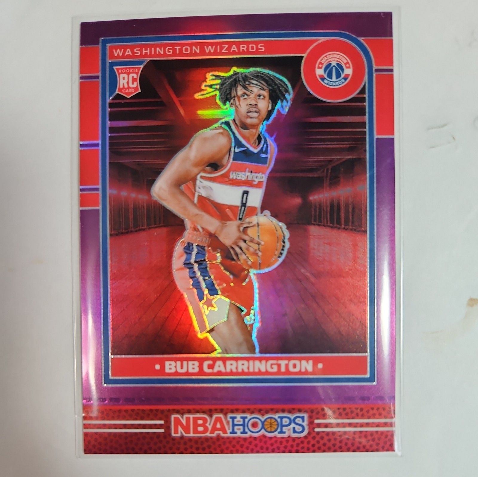🏀2024-25 Bub Carrington 244 NBA Hoops Premium Purple Prizm Serial #'d /249 RC