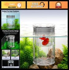 Floating Acrylic Fish Breeder Box - Aquarium Isolation Hatchery for Guppy, Betta