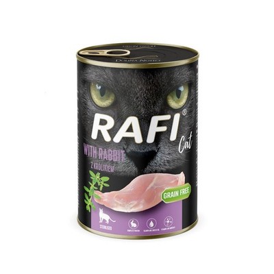 5902921311195 RAFI Cat Adult with rabbit - nassfutter für Katzen - 400g DOLINA N