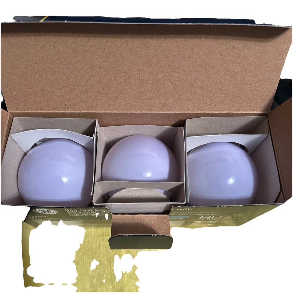 Ge 40w, Frosted 250 Lumen Decorative G 25 Shape Medium Screw 3 Bulbs HD Reveal - Image 3 of 4