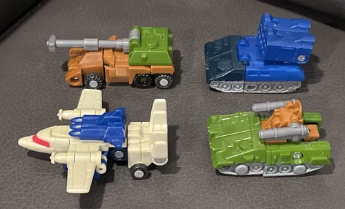 RARE Transformers G1 4 Micromasters Battle Patrol Set Japan Variant Colors Flak
