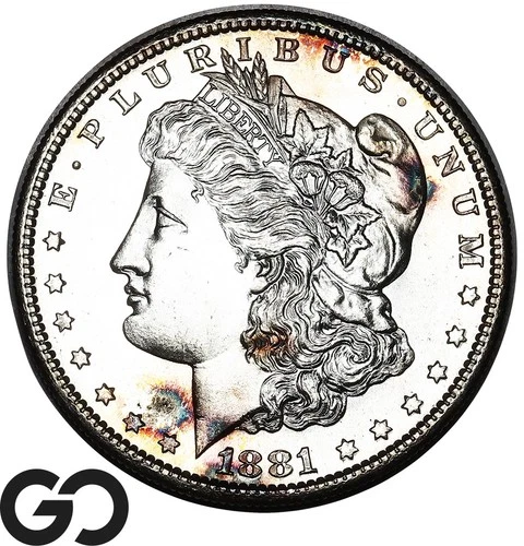 1881-S Morgan Silver Dollar Coin, Proof-Like, Flashy Gem BU++ PL Beauty