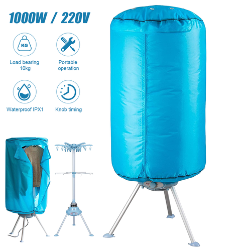 1000W Electric Clothes Dryer Indoor Wet Laundry Warm Home Air Machine