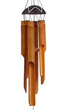 Coconut Top Bamboo Wind Chimes - 38 inches- FREE SHIP