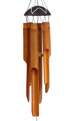 Coconut Top Bamboo Wind Chimes - 38 inches- FREE SHIP