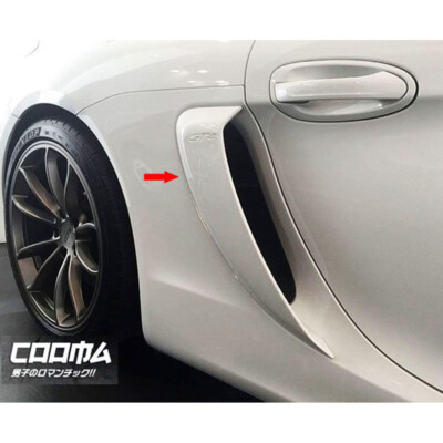 Painted Side Air Scoop Vents Intake For Porsche 981 Cayman Coupe + GT4 Logo