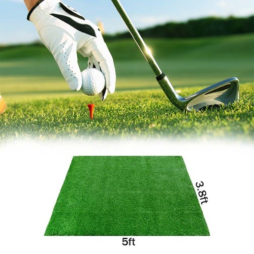 Golf Hitting Mats - 3.8'x5' Artificial Turf Training Indoor Swing Practice - Picture 3 of 10