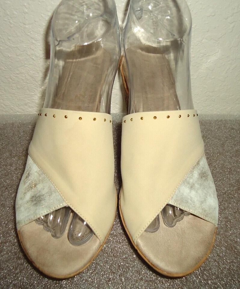 Sandalia de cuña de corcho elástico Eldorado beige para mujer #C Onex Christina tallas-7 Foto 2 de 4