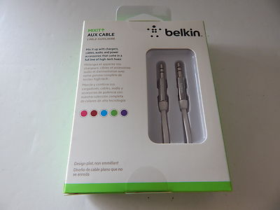 Belkin AV10127TT03-WHT 3.5mm MIXIT Aux Cable 3FT   White New