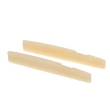 Musiclily Pro 2Pcs 71.12mm Compensated Unbleached Bone Saddle For Taylor Guitar