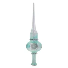Small Aqua Indent Tree Topper