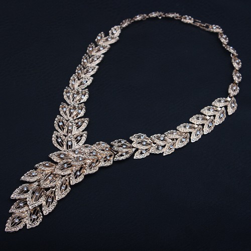 Jewelry Set Women Crystal Bib Choker Pendant Necklace Earrings Ring Bracelet New - Picture 22 of 22