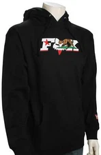 Fox California Flag Pull Over Fleece Hoody - Black - New