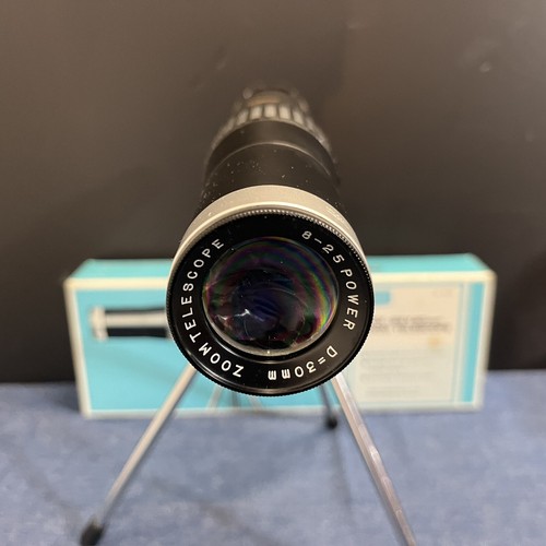 Vintage SEARS 8X -25X30MM Zoom Telescope w/ Tripod No. 6313 w/ Original Box - Picture 6 of 12