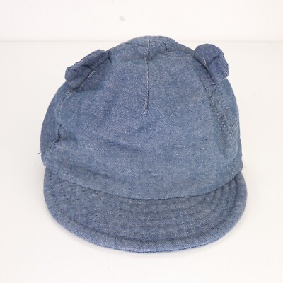 Zara Baby Mütze blau Baumwolle Ohren Sonnenhut Strandhut Mädchen Jungen Kleinkinder Hut