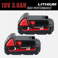 2X NEW For Milwaukee M18 18V 48-11-1820 M18B Lithium-Ion 3.0 Ah Compact Battery