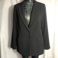 Chico's Black Jacket/Blazer Lined Size 1 8/10 2 Buttons/Pockets Work/Office