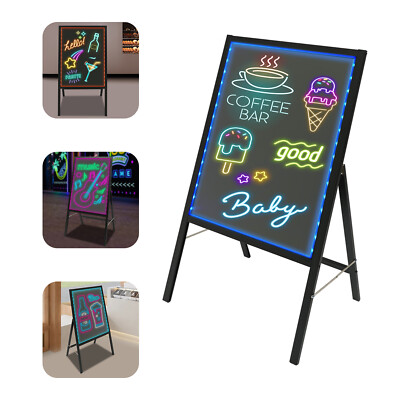 50x70cm LED Message Writing Board Standing Menu Sign Board Message Board US