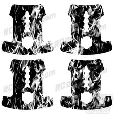 Wrap/Skin For DJI Inspire 1 Battery Wraps 4 Batteries  Grey Flames