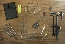 26 Peice Fly Tying Tool Kit  w/Rotating  Vise, Pedestal & Clamp Base - KT176