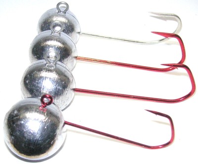 Rundkopfjig 125 g  VMC u. Mustad 6/0  8/0  10/0 Meeresjig Dorschjig Jigkopf Jig 