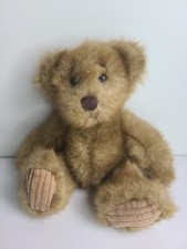 First and Main Minky Bear Plush Brown Teddy Corduroy Feet Stuffed Animal Toy 7"