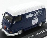 Modell Statischer Transporter Renault Stafette Van Wool Katze 1977 Blau Weiss...