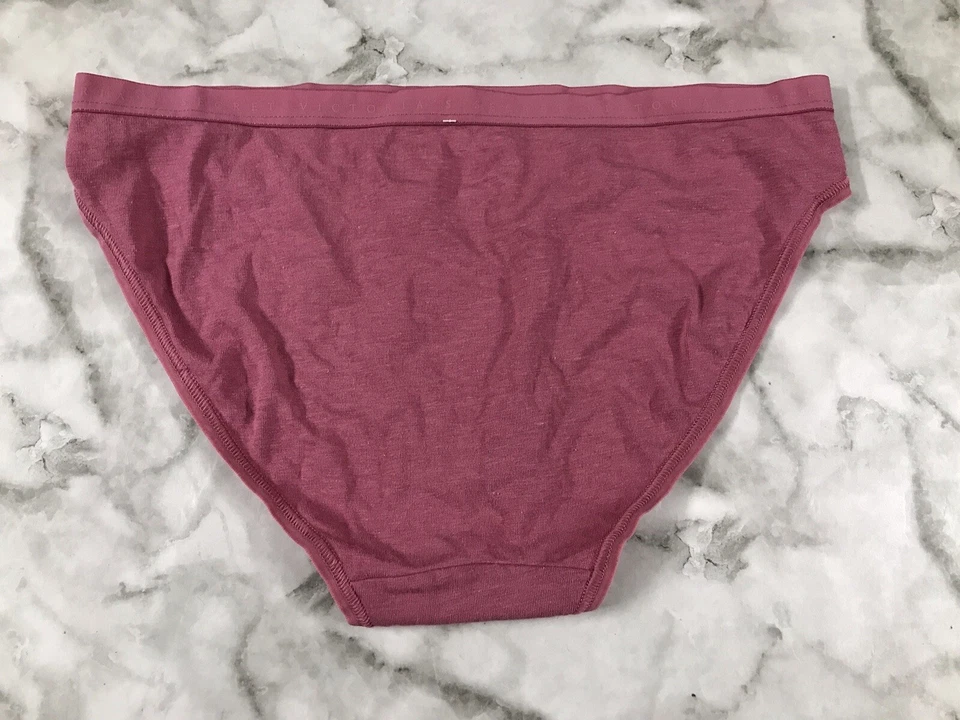 Victoria's Secret Tanga Bikini Calzoncillos Panty Mezcla Algodón Talla Mediana Foto 2 de 3
