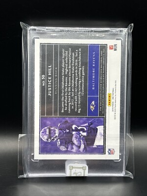 2019 Panini One - Rookie Dual Patch Autographs Justice Hill #50
