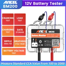 ANCEL BM200 Battery Monitor Test FOR IOS/Android 12V Car Battery Health Analyzer
