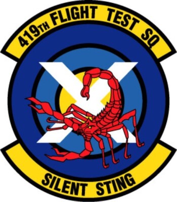 USAF 419th Flight Test Squadron Self-Adhesive Vinyl Decal