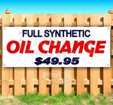 FULL SYNTHETIC OIL CHANGE Advertising Vinyl Banner Flag Sign Many Sizes SERVICE