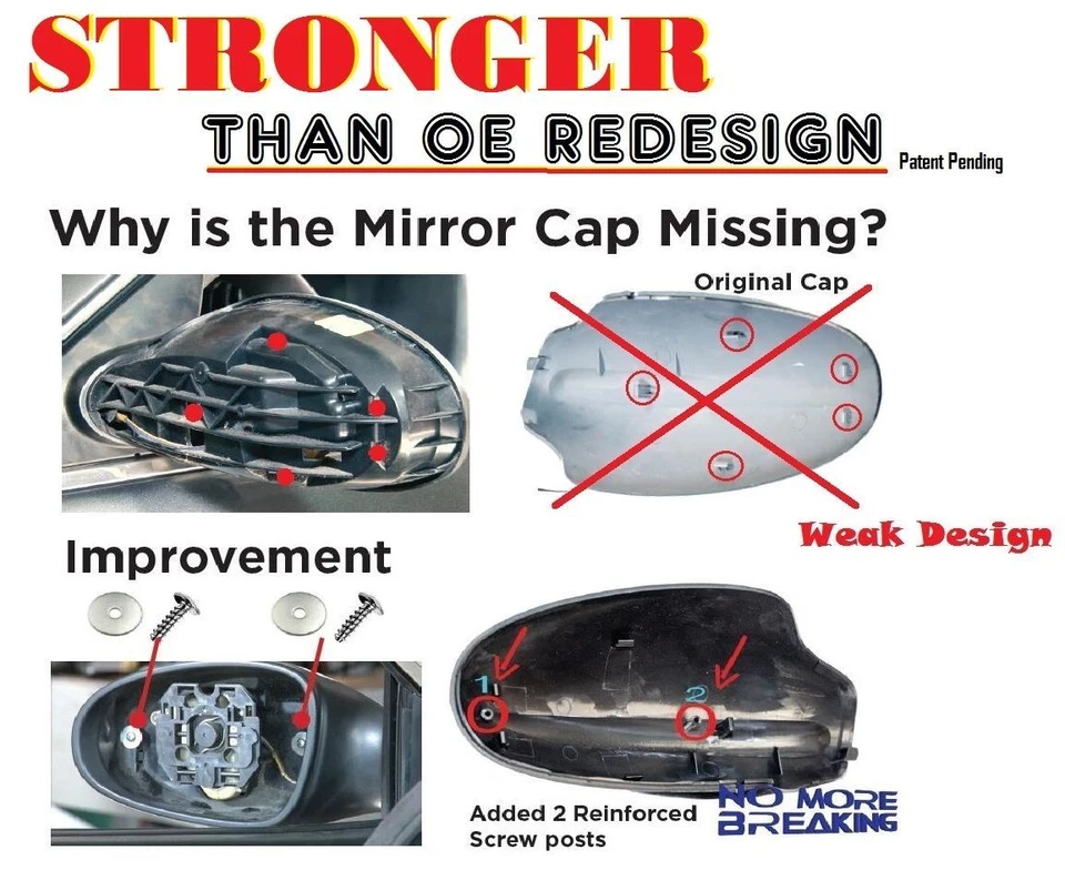 Left DRIVER SIDE MIRROR CAP COVER 02-06 For NISSAN ALTIMA NON PAINTED Gray B736 - Image 2 of 4
