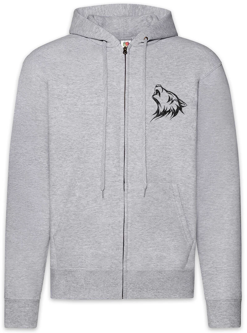 Tribal Wolf Ii Zipper Hoodie Celtic Celts Religion Symbol Culture Tattoo Art