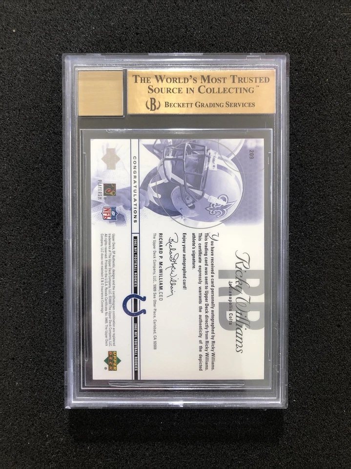2002 Upper Deck SP Authentic RICKY WILLIAMS #209 BGS 9.5 💎 RC AUTO 0807/1150 - Image 2 of 2