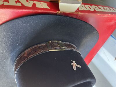 Vintage Stetson 3X Beaver Revenger Black Hat Size 7 With Original