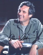 ALAN ALDA HAND SIGNED 8x10 COLOR PHOTO       HAWKEYE PIERCE FROM MASH        JSA