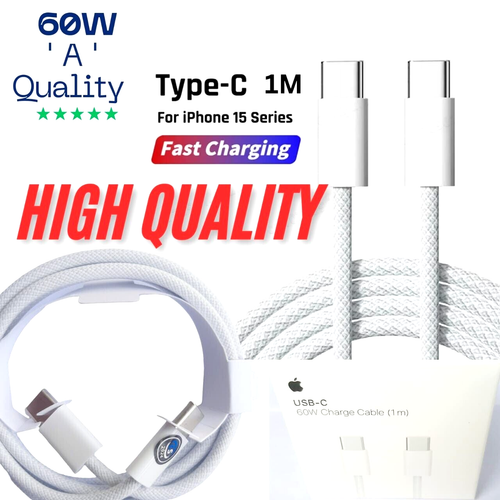 60W USB-C Type C Fast Charging Cable For Apple iphone 15/16/Plus,Pro,Max Wall 1M - Picture 12 of 14
